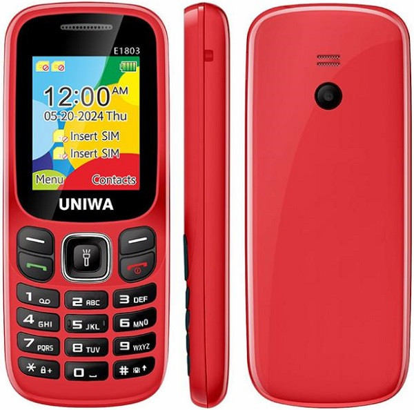 UNIWA E1803 Mobile Phone Dual Sim Red