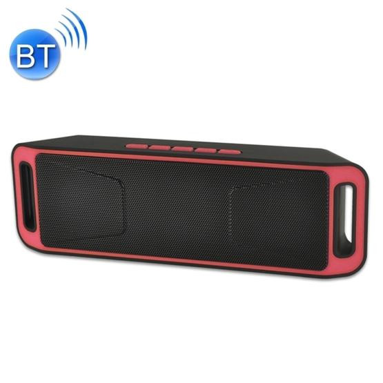 SC208 Multifunctional Card Music Playback Bluetooth Speaker(Red)