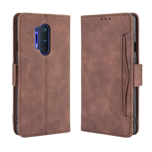 Wallet Style Skin Feel Calf Pattern Leather Case with Separate Card Slot for OnePlus 8 Pro (Brown)