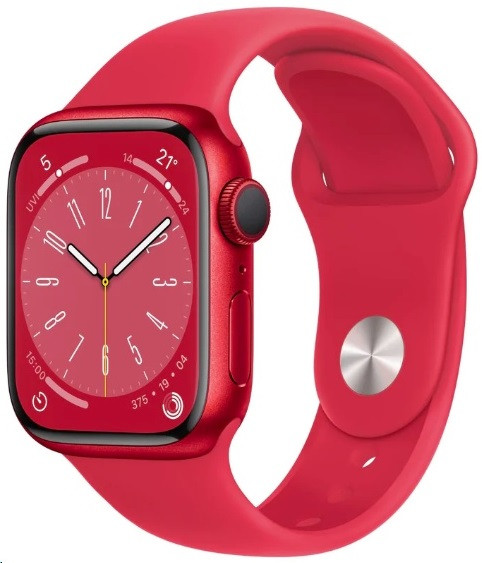 Apple Watch Series 8 GPS 45mm Red Aluminium Case with Red Sport Band