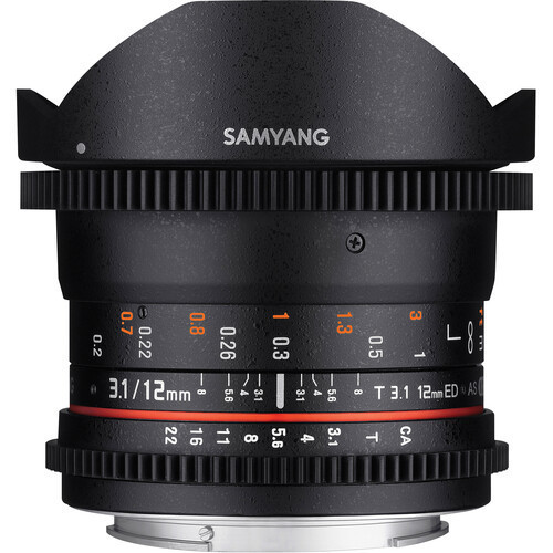 Samyang 12mm T3.1 VDSLR ED AS NCS Fisheye Lens (Sony E Mount)