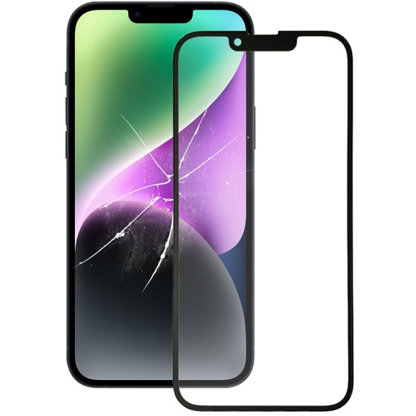 Front Screen Outer Glass Lens with OCA Optically Clear Adhesive for iPhone 14