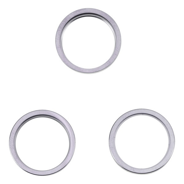 3 PCS Rear Camera Glass Lens Metal Outside Protector Hoop Ring for iPhone 14 Pro (Grey)