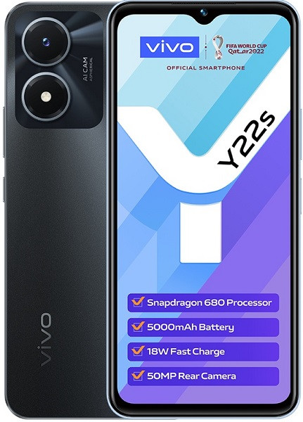 Vivo Y02s Dual Sim 32GB Fluorite Black (3GB RAM) - Global Version