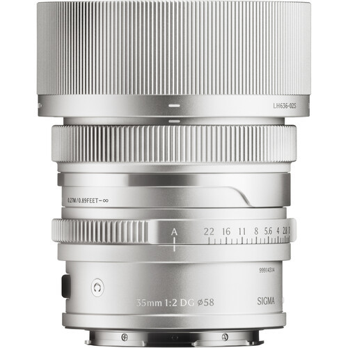Sigma 35mm f/2 DG | Contemporary Lens (L Mount, Silver)