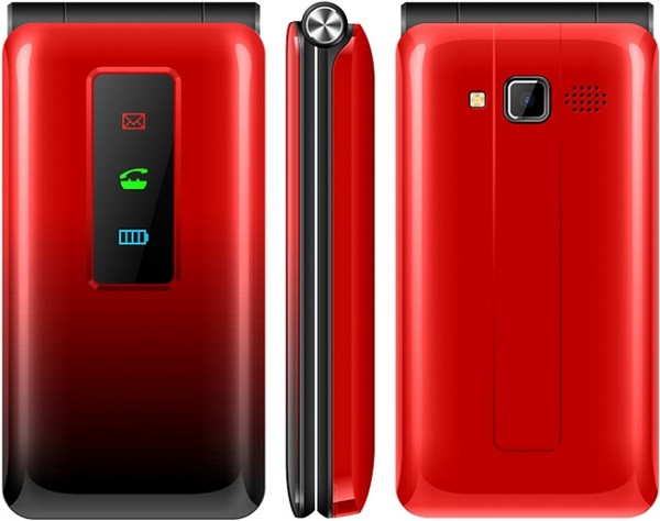 UNIWA T320E Flip Phone Dual Sim Red
