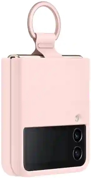 Samsung Galaxy Z Flip 4 Silicone Cover with Ring (Pink)