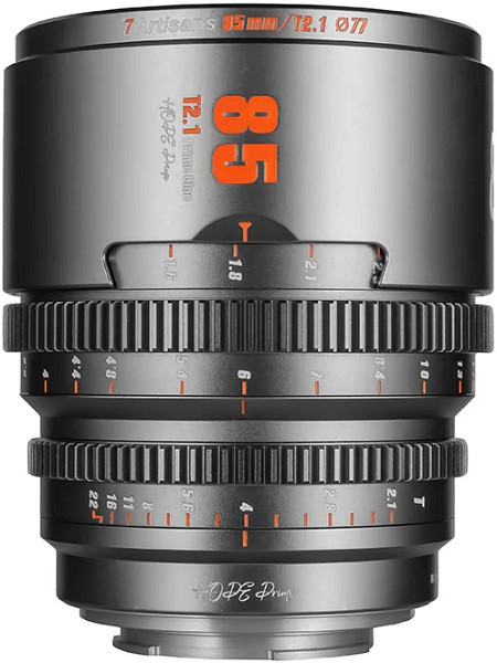 7Artisans 85mm T/2.1 Prime Cine Lens Titanium (Fuji X Mount)