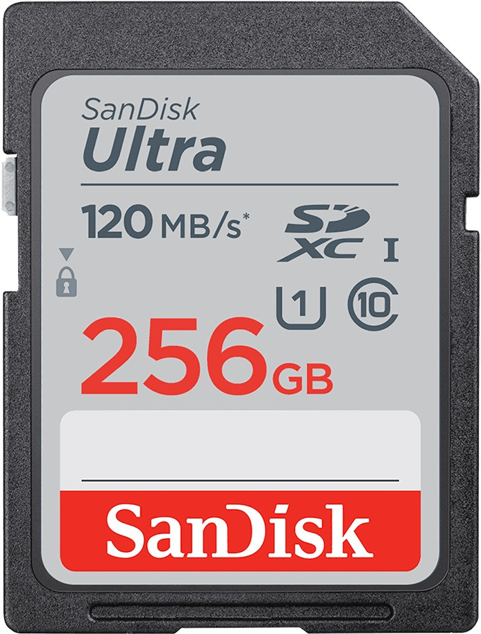 Sandisk Ultra C10 256GB 120m/s U1 SD