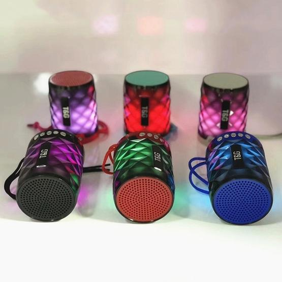 T&G TG155 Bluetooth 4.2 Mini Portable Wireless Bluetooth Speaker with Colorful Lights Green