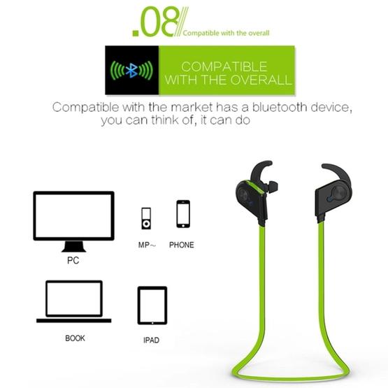 S20 Magnetic Switch Sweatproof Motion Wireless Bluetooth In-Ear Headset (Green)