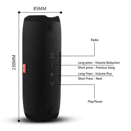 E13 Mini Portable Wireless Bluetooth Speaker RED:BLACK