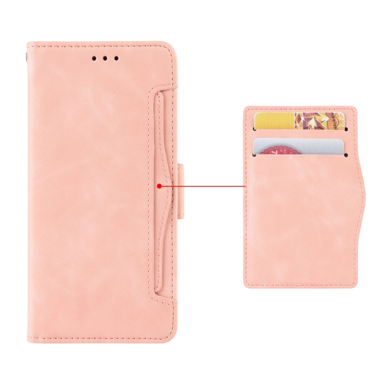 Wallet Style Skin Feel Calf Pattern Leather Case with Separate Card Slot for OnePlus 8 Pro (Red)