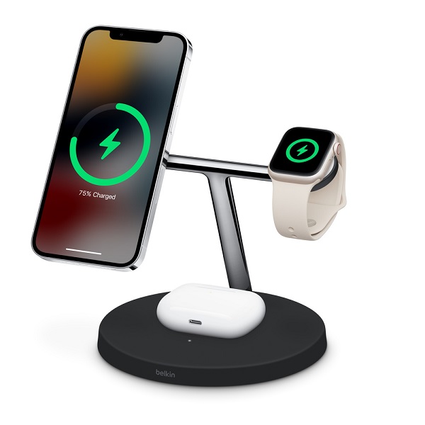 Apple Belkin BOOST CHARGE PRO 3-in-1 Wireless Charging Stand with MagSafe