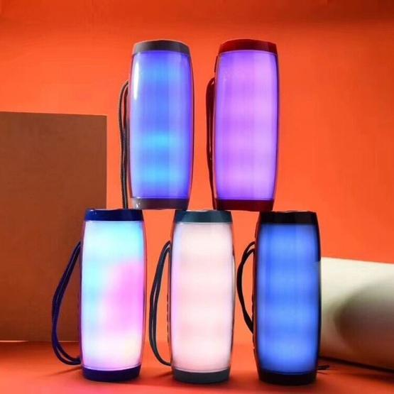 T&G TG157 Bluetooth 4.2 Mini Portable Wireless Bluetooth Speaker with Melody Colorful Lights Red