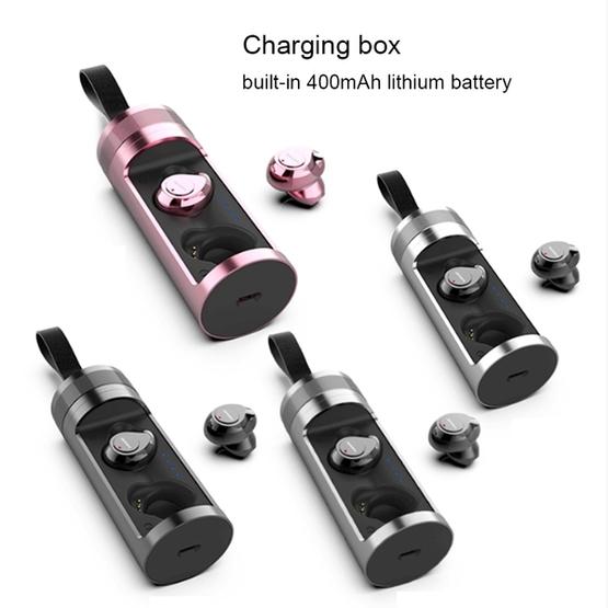 SARDiNE F8 TWS Bluetooth V5.0 Wireless Stereo Earphones with Charging Box Silver