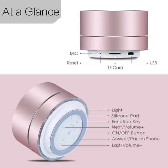 LENRUE Portable Wireless Bluetooth Speaker (Silver)
