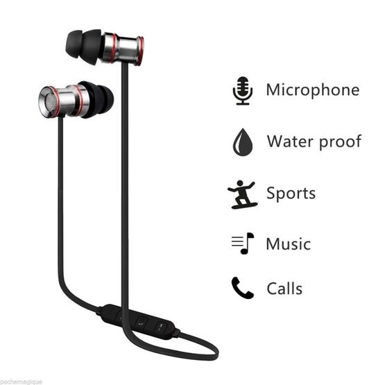 BTH-828 Magnetic In-Ear Sport Wireless Bluetooth V4.1 Stereo Waterproof Earphone (IP7G9654A)