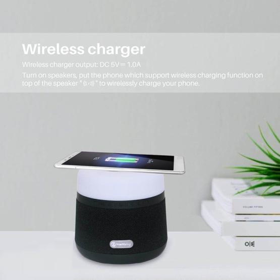 NewRixing NR-3500 Multi-function Atmosphere Light Wireless Charging Bluetooth Speaker Blue