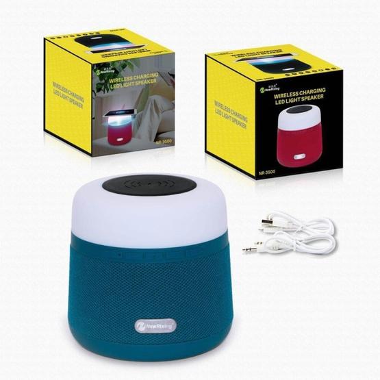 NewRixing NR-3500 Multi-function Atmosphere Light Wireless Charging Bluetooth Speaker Blue